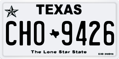TX license plate CHO9426