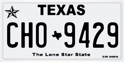 TX license plate CHO9429