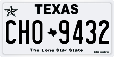 TX license plate CHO9432
