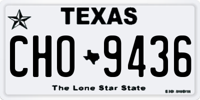 TX license plate CHO9436