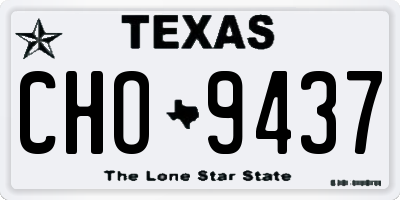 TX license plate CHO9437
