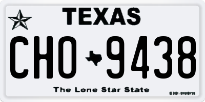 TX license plate CHO9438