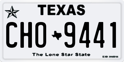 TX license plate CHO9441