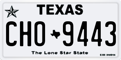 TX license plate CHO9443