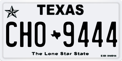 TX license plate CHO9444