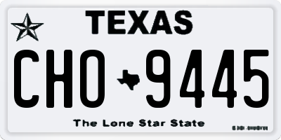 TX license plate CHO9445