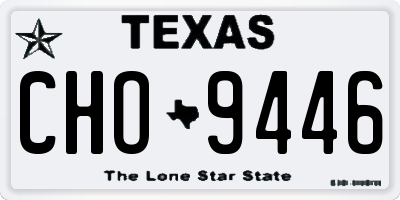 TX license plate CHO9446
