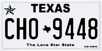 TX license plate CHO9448