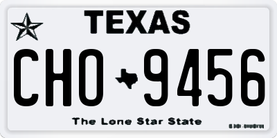 TX license plate CHO9456