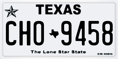 TX license plate CHO9458