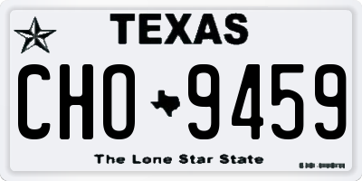 TX license plate CHO9459