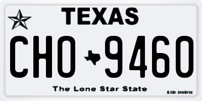 TX license plate CHO9460