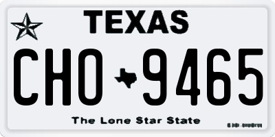 TX license plate CHO9465