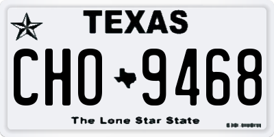 TX license plate CHO9468