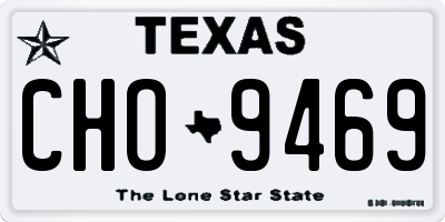 TX license plate CHO9469