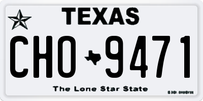 TX license plate CHO9471