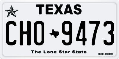 TX license plate CHO9473