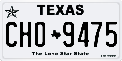 TX license plate CHO9475