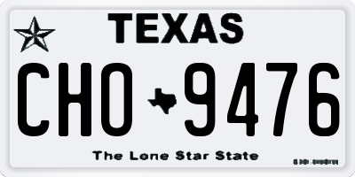 TX license plate CHO9476