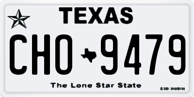 TX license plate CHO9479