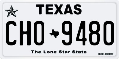 TX license plate CHO9480