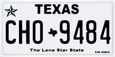 TX license plate CHO9484