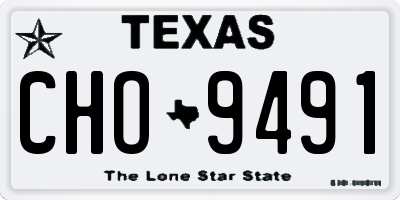 TX license plate CHO9491