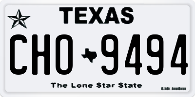 TX license plate CHO9494