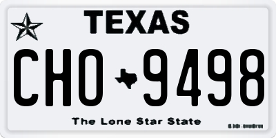 TX license plate CHO9498