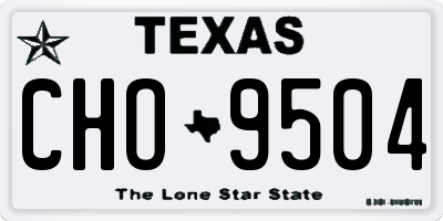 TX license plate CHO9504