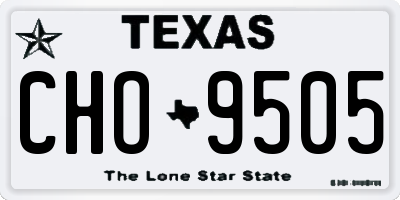 TX license plate CHO9505