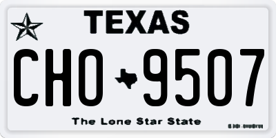 TX license plate CHO9507
