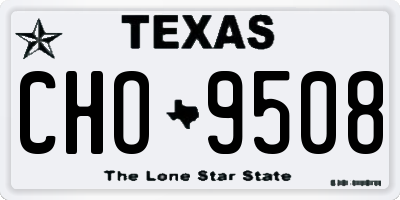 TX license plate CHO9508