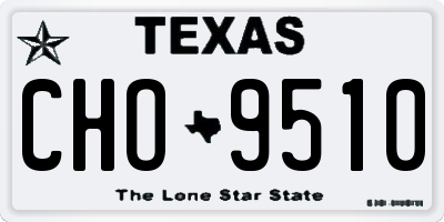 TX license plate CHO9510