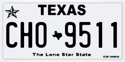 TX license plate CHO9511