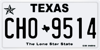 TX license plate CHO9514