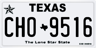 TX license plate CHO9516