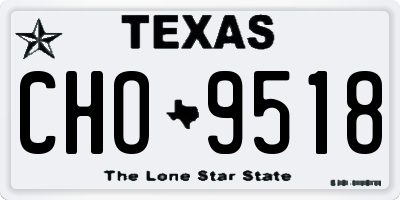 TX license plate CHO9518