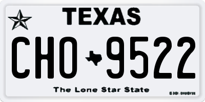 TX license plate CHO9522