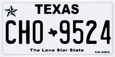 TX license plate CHO9524