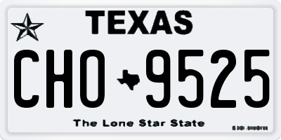 TX license plate CHO9525