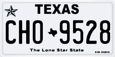 TX license plate CHO9528