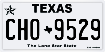 TX license plate CHO9529