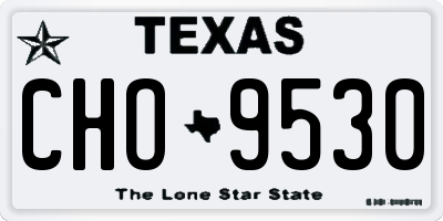 TX license plate CHO9530