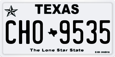 TX license plate CHO9535