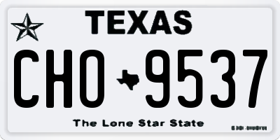 TX license plate CHO9537