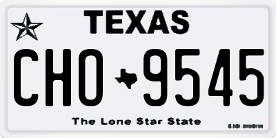 TX license plate CHO9545