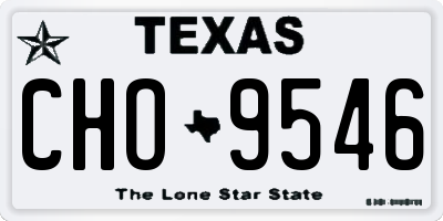 TX license plate CHO9546