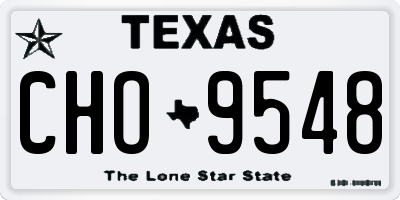 TX license plate CHO9548