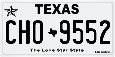 TX license plate CHO9552
